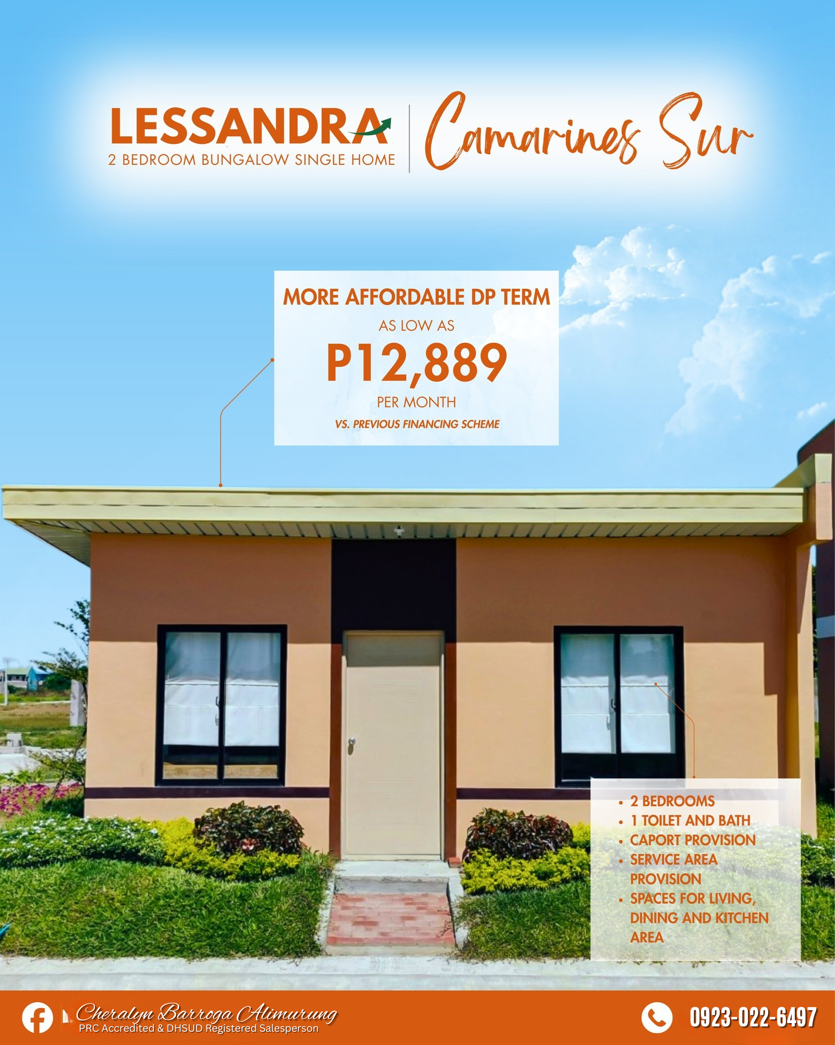 Lessandra 2BR Alecza Bungalow Single Unit in Bicol — real estate listing image 1